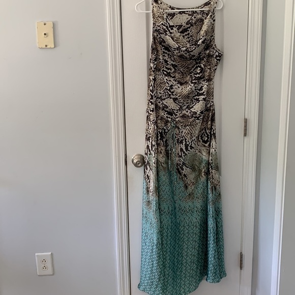 Milano maxi‎ snake skin print team brow size 12 drawstring waist satin wedding - Picture 5 of 13